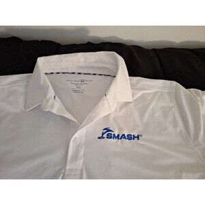 Bald Head Blues Smash Polo Shirt Mens Ex Large White  Golf Tech Performance XL